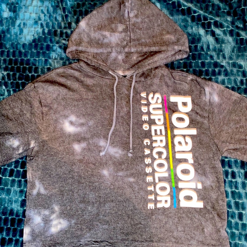 Polaroid Cropped Hoodie
